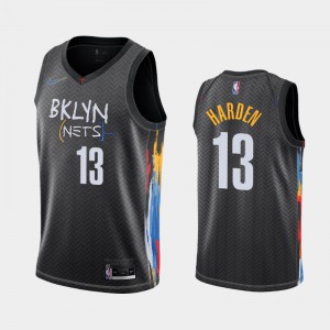 Men's Brooklyn Nets James Harden #13 Nike Black 2020/21 Swingman Jersey -  City Edition