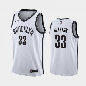 Nicolas Claxton Brooklyn Nets Game-Used #33 White City Jersey vs