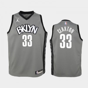 Brooklyn Nets Nicolas Claxton 33 Black 2022-23 Statement Edition Men Jersey  - Bluefink