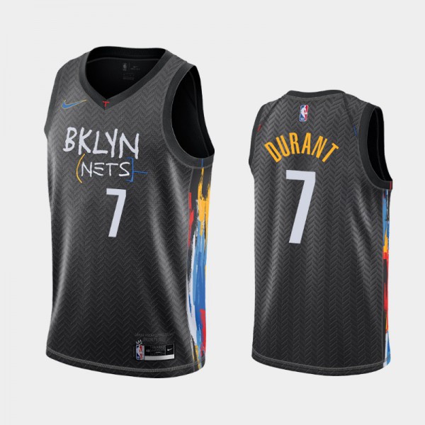 Brooklyn Nets 2021 22 City Edition #7 Kevin Durant Navy Stitched Basketball  Jersey